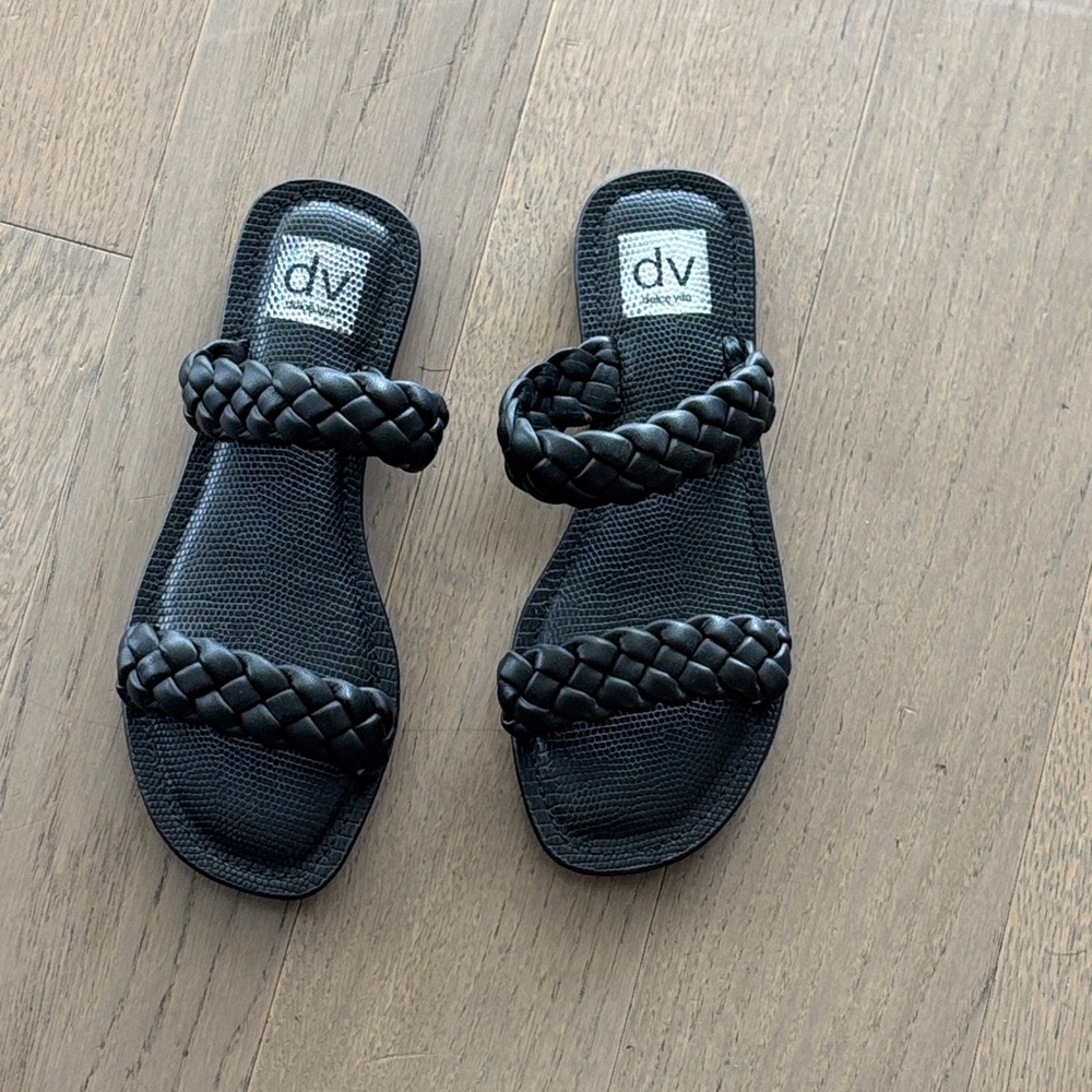 DV by Dolce Vita Black Braided Sandals